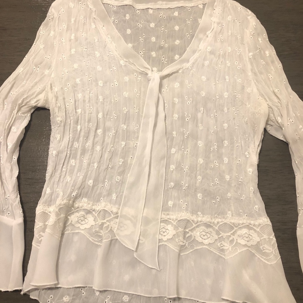 Lacy white vintage blouse